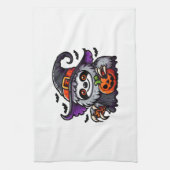 Beängstigendes Halloween-Hexenhut-Kostüm-Spooky-Me Geschirrtuch (Vertikal)