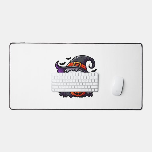 Beängstigendes Halloween-Hexenhut-Kostüm-Spooky-Me Schreibtischunterlage (Tastatur & Maus)