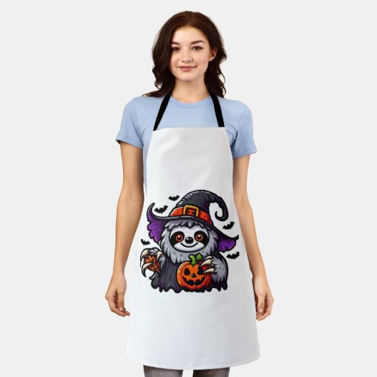 Beängstigendes Halloween-Hexenhut-Kostüm-Spooky-Me Schürze (Getragen)