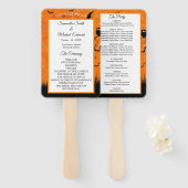 Beängstigendes Halloween-Hochzeitsprogramm Fächer (Vorne und Hinten)