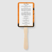 Beängstigendes Halloween-Hochzeitsprogramm Fächer (Rückseite)