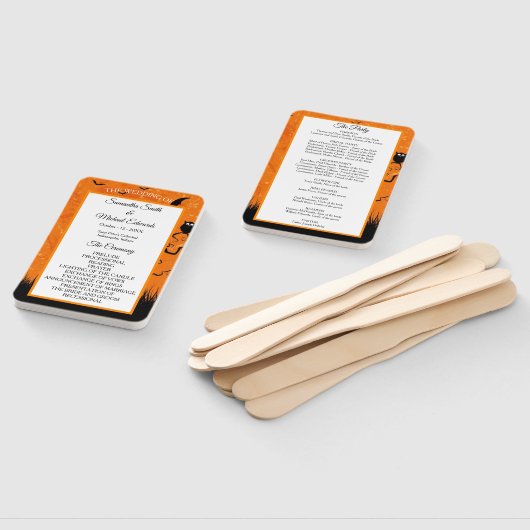 Beängstigendes Halloween-Hochzeitsprogramm Fächer (Non-assembled)