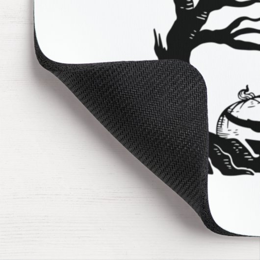 Beängstigendes Halloween Kackend Hund Mousepad (Ecke)