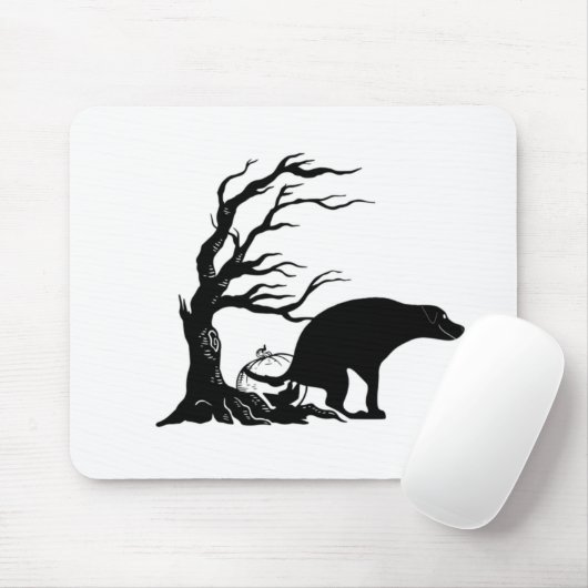 Beängstigendes Halloween Kackend Hund Mousepad (Mit Mouse)