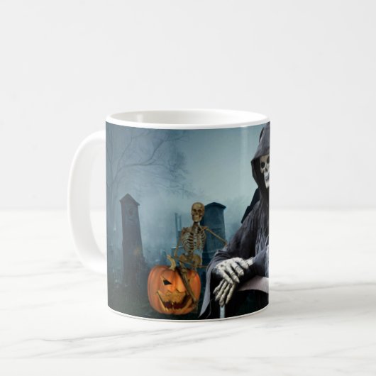 Beängstigendes Halloween. Kaffeetasse (Vorderseite Links)