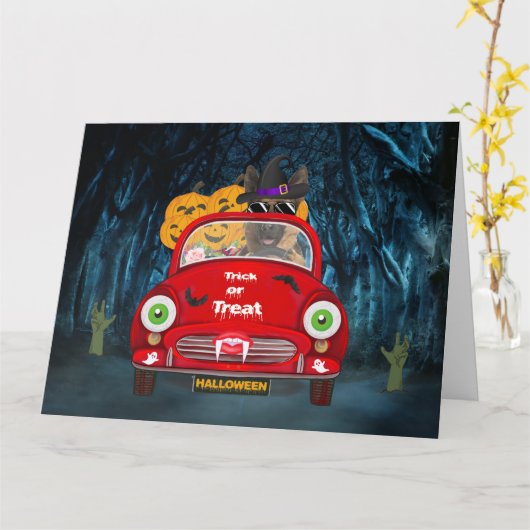 Beängstigendes Halloween Karte (Gelbe Blume)