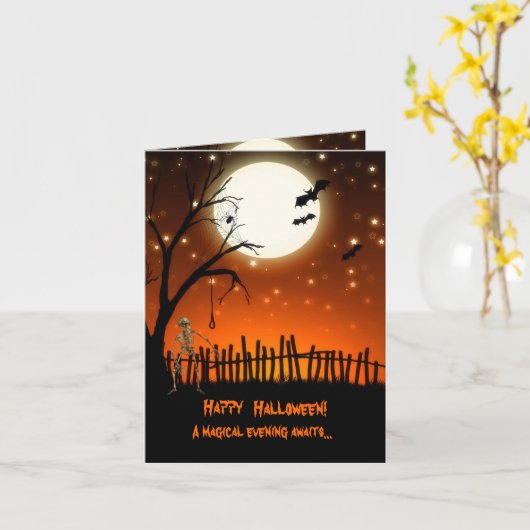 Beängstigendes Halloween Karte (Gelbe Blume)