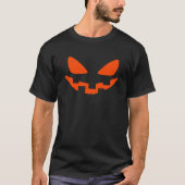 Beängstigendes Halloween-Kürbisgesicht T-Shirt (Vorderseite)