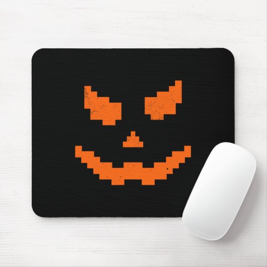 Beängstigendes Halloween Kürbislaterne Pumpkin Evi Mousepad (Mit Mouse)