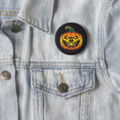 Beängstigendes Halloween-Kürbismonster Button (Beispiel)