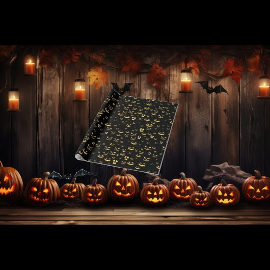 Beängstigendes Halloween-Kürtenmuster Geschenkpapier