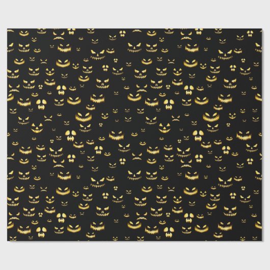 Beängstigendes Halloween-Kürtenmuster Geschenkpapier (Flach)