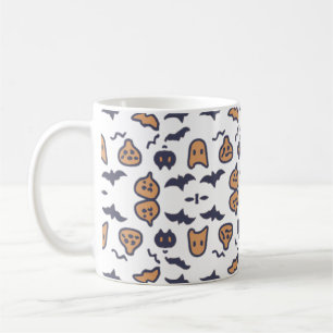 Beängstigendes Halloween-Kürtenmuster Kaffeetasse