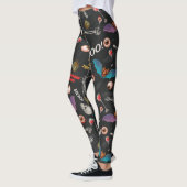 Beängstigendes Halloween Modern Icons Skull Bat Ey Leggings (Links)