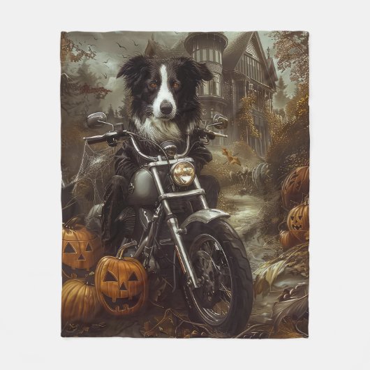 Beängstigendes Halloween-Motorradfahren an der Gre Fleecedecke (Vorderseite)