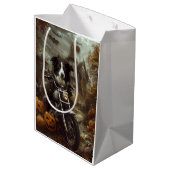 Beängstigendes Halloween-Motorradfahren an der Gre Mittlere Geschenktüte (Rückseite Schrägansicht)