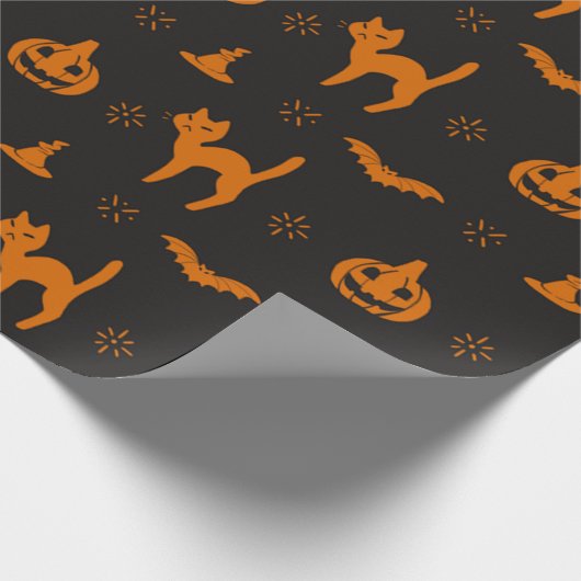 Beängstigendes Halloween-Muster Geschenkpapier (Ecke)