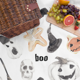 Beängstigendes Halloween-Muster  Happy Halloween Fleecedecke