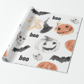 Beängstigendes Halloween-Muster |Happy Halloween Geschenkpapier (Ungerollt)