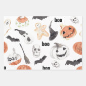 Beängstigendes Halloween-Muster |Happy Halloween Geschenkpapier Set (Vorderseite 3)