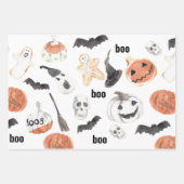 Beängstigendes Halloween-Muster |Happy Halloween Geschenkpapier Set (Vorderseite 2)