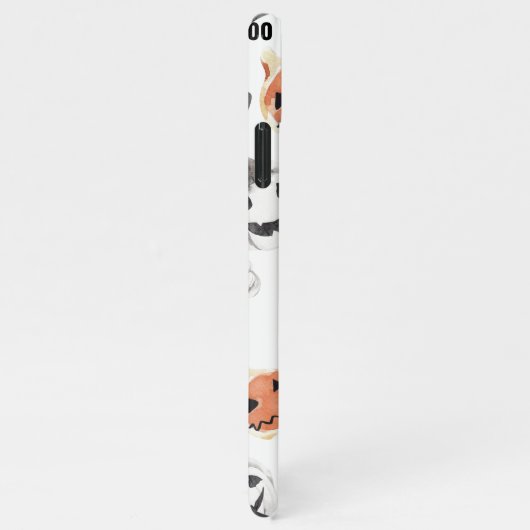 Beängstigendes Halloween-Muster |Happy Halloween iPhone Hülle (Rechte Seite)