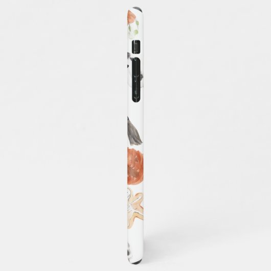 Beängstigendes Halloween-Muster |Happy Halloween iPhone Hülle (Linke Seite)