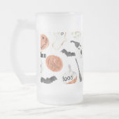 Beängstigendes Halloween-Muster |Happy Halloween Mattglas Bierglas (Links)