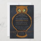 Beängstigendes Halloween Orange Spuk Haus Party Einladung (Vorderseite)