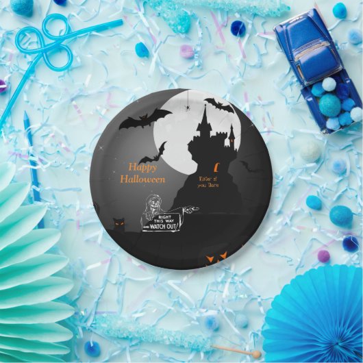 Beängstigendes Halloween-Papier Pappteller (Party)