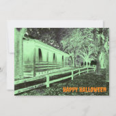 Beängstigendes Halloween-Party aus schwarzem und g Einladung (Vorderseite)