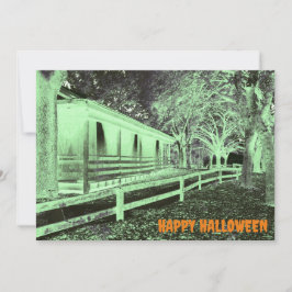 Beängstigendes Halloween-Party aus schwarzem und g Einladung