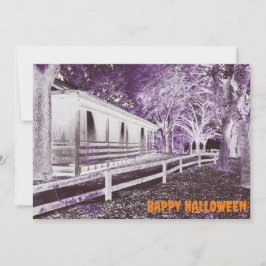 Beängstigendes Halloween-Party aus schwarzem und L Einladung