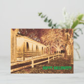 Beängstigendes Halloween-Party aus schwarzem und o Einladung (Stehend Vorderseite)