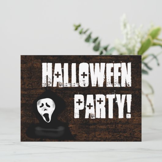 Beängstigendes Halloween-Party Einladung (Stehend Vorderseite)