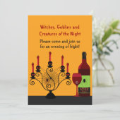 Beängstigendes Halloween-Party Einladung (Stehend Vorderseite)