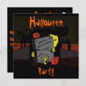 Beängstigendes Halloween-Party Einladung (Vorne/Hinten)