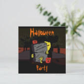 Beängstigendes Halloween-Party Einladung (Stehend Vorderseite)
