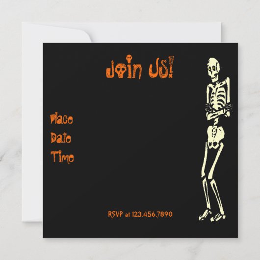 Beängstigendes Halloween-Party Einladung (Rückseite)