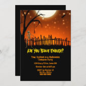Beängstigendes Halloween-Party Einladung (Vorne/Hinten)