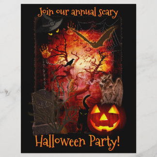 Beängstigendes Halloween-Party Einladung Flyer