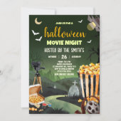 Beängstigendes Halloween-Party Filmabend Party Einladung (Vorderseite)