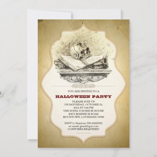 beängstigendes Halloween-Party gebrochene Skulptur Einladung (Vorderseite)
