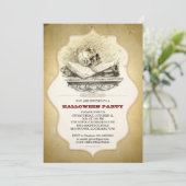 beängstigendes Halloween-Party gebrochene Skulptur Einladung (Stehend Vorderseite)