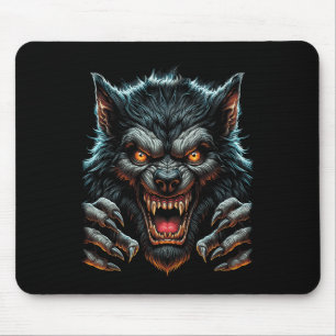 Beängstigendes Halloween-Party Kostüm Angry Werewo Mousepad
