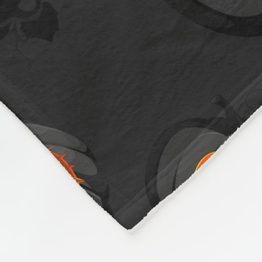 Beängstigendes Halloween Pumpkin Lantern Muster Fleecedecke (Ecke)