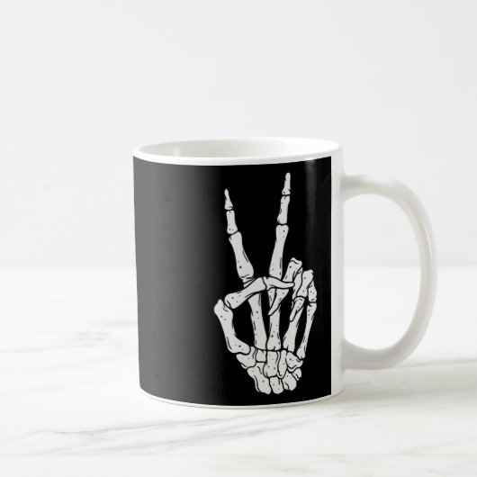 Beängstigendes Halloween-Skelettsymbol Kaffeetasse (Rechts)