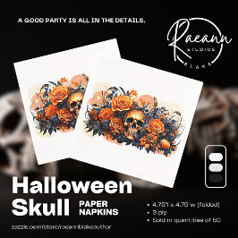 Beängstigendes Halloween Skull Paper Napkins Serviette