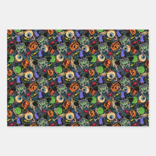 Beängstigendes Halloween Spooky Geschenkpapier Set (Vorderseite 2)