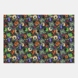 Beängstigendes Halloween Spooky Geschenkpapier Set